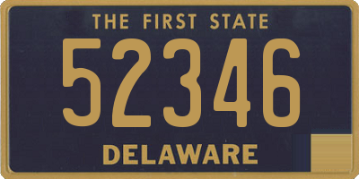 DE license plate 52346