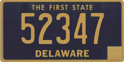DE license plate 52347