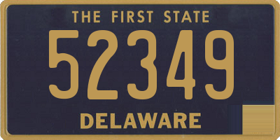 DE license plate 52349