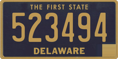 DE license plate 523494
