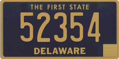 DE license plate 52354