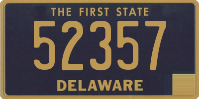 DE license plate 52357