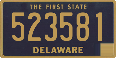 DE license plate 523581