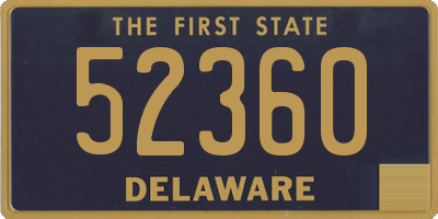 DE license plate 52360