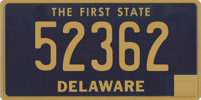 DE license plate 52362