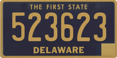 DE license plate 523623