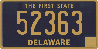 DE license plate 52363