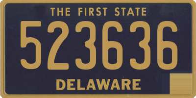 DE license plate 523636