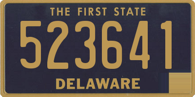 DE license plate 523641