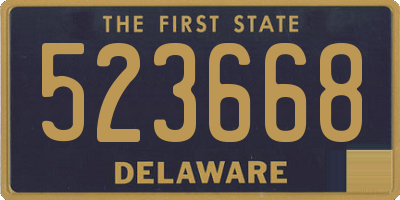 DE license plate 523668
