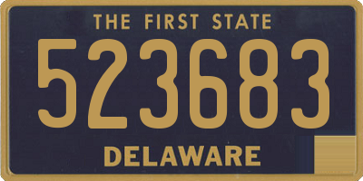 DE license plate 523683