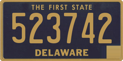 DE license plate 523742