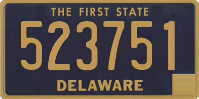 DE license plate 523751