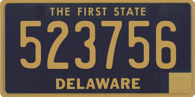 DE license plate 523756