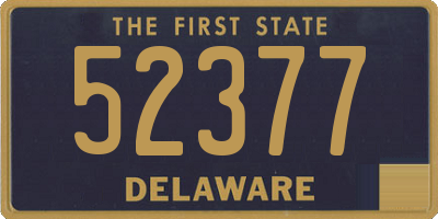 DE license plate 52377