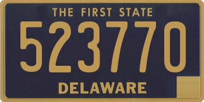 DE license plate 523770