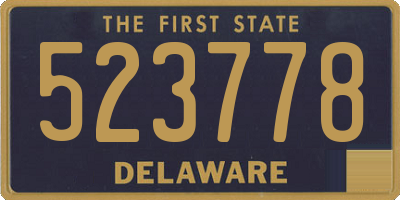 DE license plate 523778