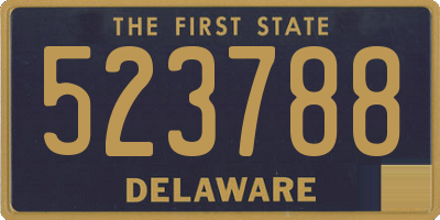 DE license plate 523788