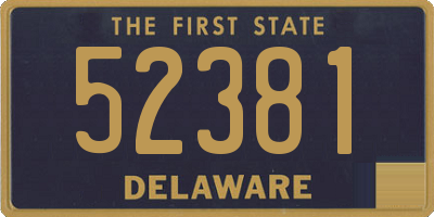 DE license plate 52381