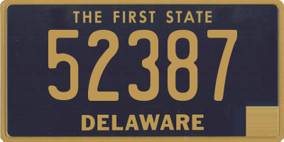 DE license plate 52387