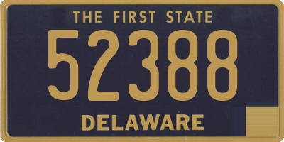 DE license plate 52388