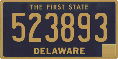 DE license plate 523893
