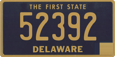DE license plate 52392