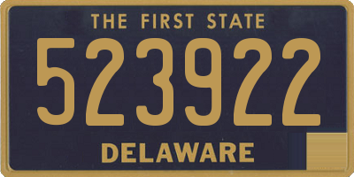 DE license plate 523922