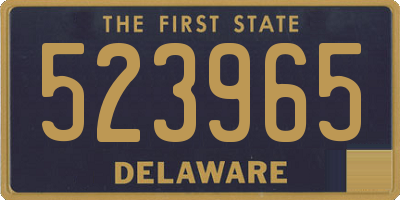 DE license plate 523965