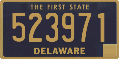 DE license plate 523971
