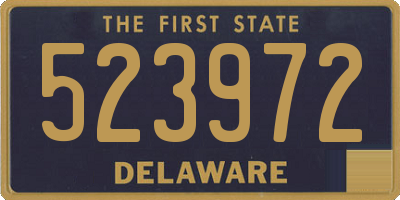 DE license plate 523972