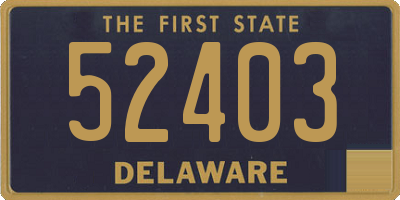 DE license plate 52403