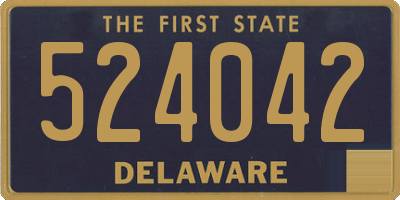 DE license plate 524042
