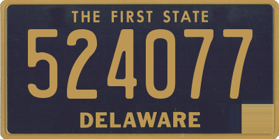 DE license plate 524077