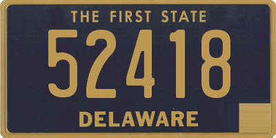 DE license plate 52418
