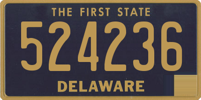 DE license plate 524236