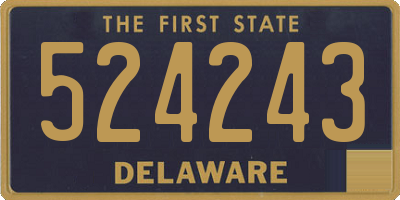 DE license plate 524243