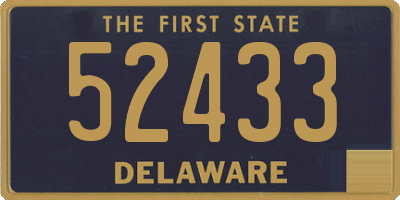 DE license plate 52433