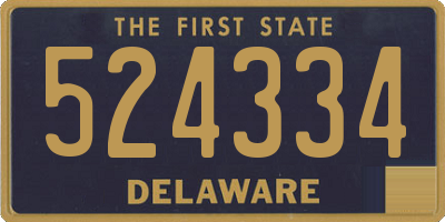 DE license plate 524334