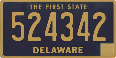 DE license plate 524342