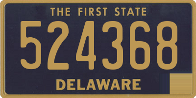DE license plate 524368