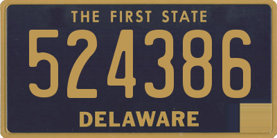 DE license plate 524386