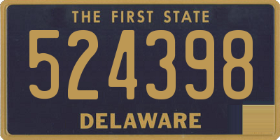 DE license plate 524398