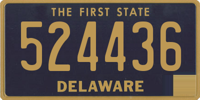 DE license plate 524436