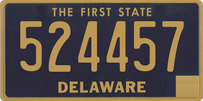 DE license plate 524457