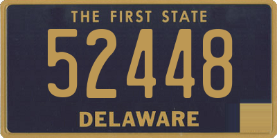 DE license plate 52448