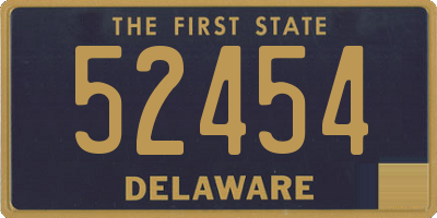 DE license plate 52454