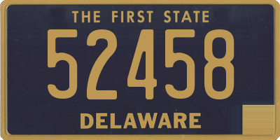 DE license plate 52458