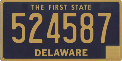 DE license plate 524587