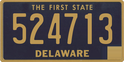 DE license plate 524713